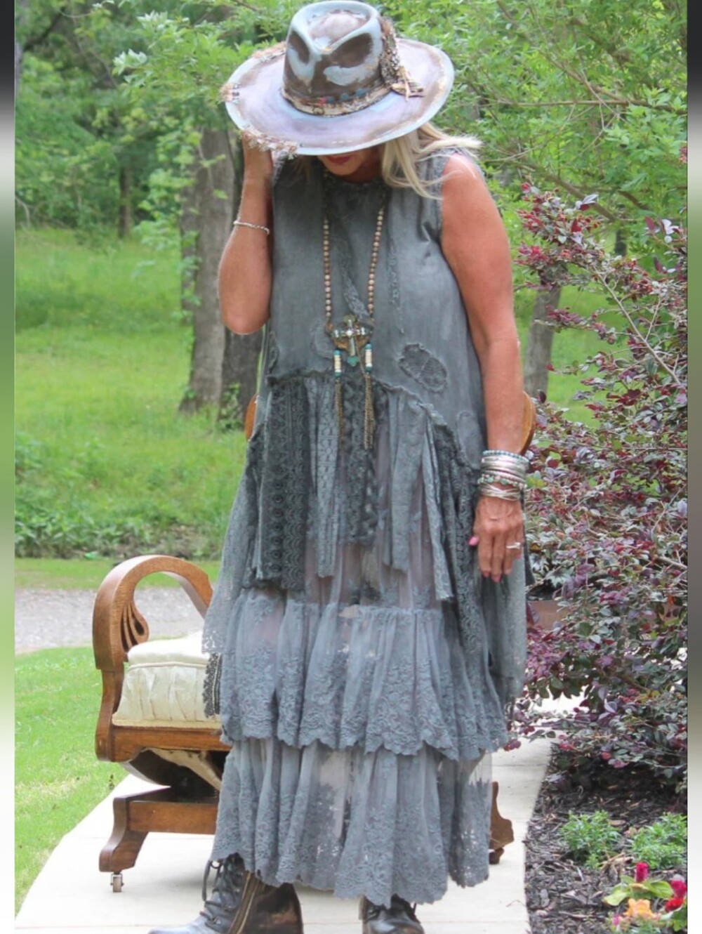 🔥BRAND NEW Jaded Gypsy Whispered Skies Skirt - Charcoal